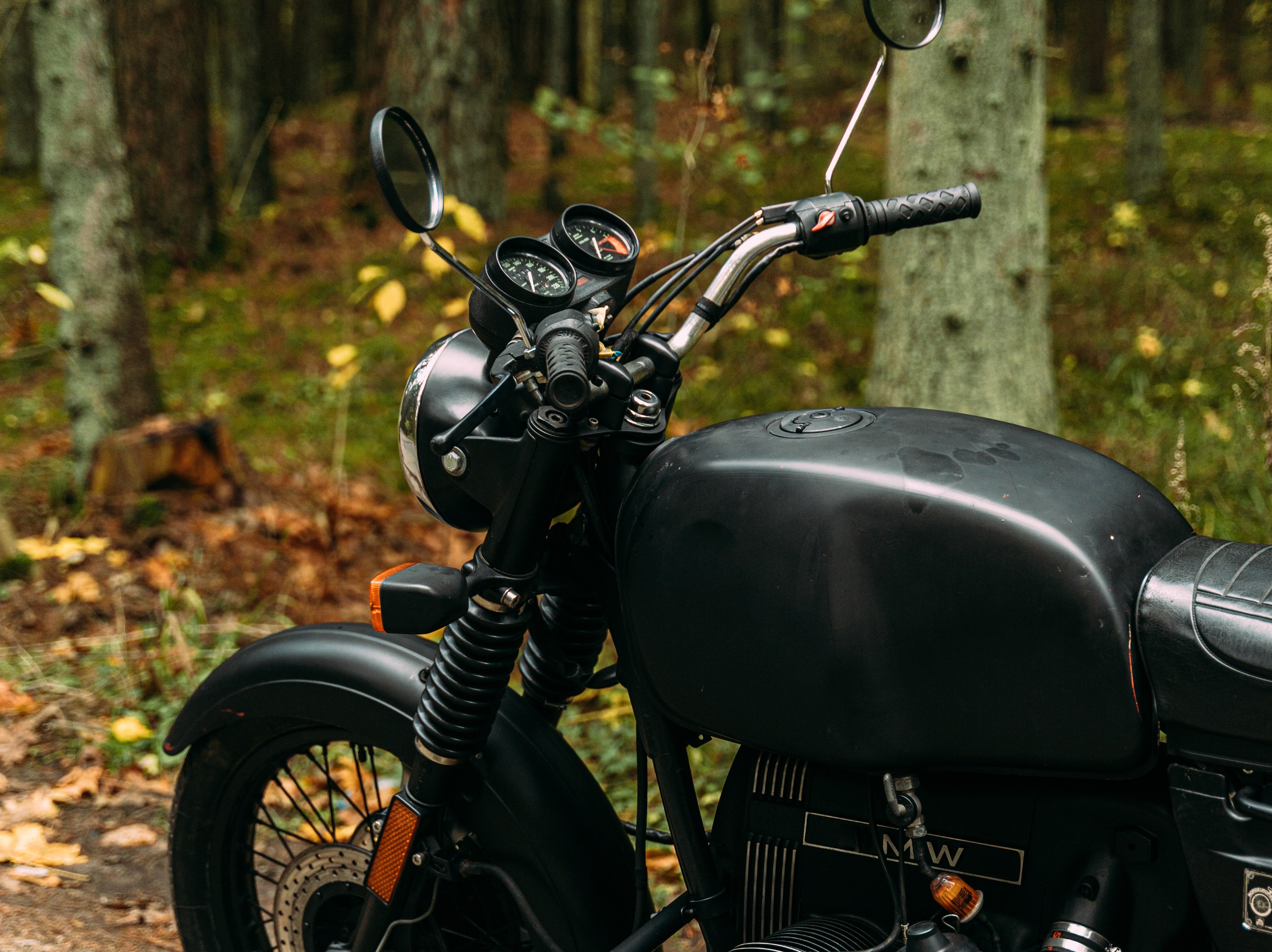 Motorrad im Thüringer Wald